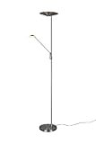 Licht-Erlebnisse LED Deckenfluter Metall Nickel Wohnzimmer Schlafzimmer 180 cm 30 W 650 lm 2700/3200/4000 K Leselicht verstellbar dimmbare Stehlampe Modern DIVILLE