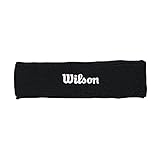 Wilson Tennis-Stirnband, Weiches Material, Einheitsgröße, schwarz, WR5600110