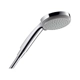 hansgrohe Croma 100 - Duschkopf, Handbrause mit 4 Strahlarten, runde Duschbrause (100 mm), Brausekopf mit Antikalk-Funktion, Chrom, 28535000