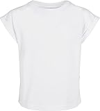 Urban Classics Mädchen Girls Organic Extended Shoulder Tee T Shirt, Weiß, 134-140 EU