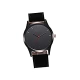 LIFKOME analoge Uhr Mann beobachten professionelle Uhr Einfache Designuhr Uhr+für+Männer Business-Uhr armbanduhr herren Anschauen Quarzuhr Männer schauen zu Uhr mit Lederband Black