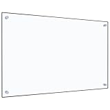 vidaXL Küchenrückwand Spritzschutz Fliesenspiegel Glasplatte Rückwand Herdspritzschutz Wandschutz Herd Küche Transparent 80x50cm Hartglas