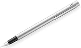 LAMY 1233852 pur Füllhalter 47 – Füller aus Aluminium in der Farbe Silber, rundmattiert mit polierter Stahlfeder – Federspitze B