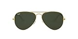 Ray-Ban Unisex Rb 3025 Sonnenbrille, Gold (Gestell: Gold Glas: Grau/Grün 001), Large (Herstellergröße: 62) EU