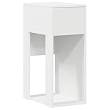 vidaXL Computerschrank mit Schublade Weiß 30x44x74 cm, PC-Schrank, CPU-Ständer, PC-Ständer, Büroschrank, CPU-Halter, Computer-Tower-Ständer