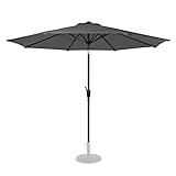 VONROC Sonnenschirm Recanati Ø300 cm – Stocksonnenschirm kippbar – UPF 50+ Tuch – Ohne Ständer (Grau)