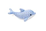 Wild Republic Foilkins Jr Delfin, Stofftier, 20 cm, Geschenk für Baby Showers, Kuscheltier für Kinder, Plüsch-Spielzeug, Füllung gesponnen aus recycelten Wasserflaschen, nachhaltiges Kuscheltier