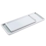 Cabilock 2 Stücke Tank Schmuck Waschbecken Seife Küche Bad Arbeitsplatten Weiß Stil Wc Badewanne Papier Display Waschtisch Handtücher Tablett Waschtisch Für Platten Kerzen Parfüm