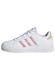 adidas Grand Court Lifestyle Lace Tennis Shoes Tennisschuhe, Cloud White/Iridescent/Cloud White, 38 EU