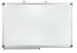 Idena 568019 - Whiteboard mit Aluminiumrahmen und Stiftablage, ca. 60 x 40 cm groß, zur Wandmontage geeignet, ideal für das Büro und zu Hause