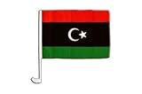 Autofahne Autoflagge Libyen Königreich 1951-1969 Flagge der Opposition - 30 x 40 cm