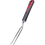 Westmark Fleischgabel, Lange, schlanke Zinken, Ergonomischer Griff, Kunststoff/Rostfreier Edelstahl, Gallant, Schwarz/Rot/Silber, 29492270