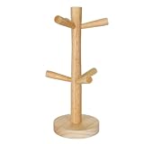 Tassenhalter,Hölzerner Brezelständer Becherhalter Holz Baumbecherhalter Brezelhalter Tassenbaum für Küchentheke Tabletop Kaffeetassenregal Wooden