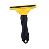 perfk Tragbare Tierhaarbürsten Pflege Selbstreiniger Deshedding Comb Haarentferner für Indoor-Katzen-Welpen-Hunde , 15,5 x 10 x 5 cm Gelb