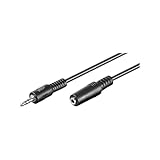 Goobay 50090 Kopfhörer- und Audio Verlängerungskabel AUX; 3-polig; 3,5 mm Klinke 3,5 mm Stecker (3-Pin, stereo) auf Klinke 3,5 mm Buchse (3-Pin, stereo), Schwarz, 5 Meter