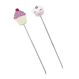 Liummrcy Kuchen -Tester Edelstahl Cupcake Form Kuchen -Tester Sonde Spieß Metallkuchen Back Kochen Brot Werkzeug für Cupcake Muffin Brot Pfannkuchen 2pcs Kuchen -Tester