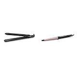 Babyliss Sleek Finish 230 Glätteisen 180°C - 230°C mit Abschaltautomatik ST255E & Rose Quartz Conical Wand 13-25mm kegelförmiger Lockenstab für Natürliche Locken und Beach Waves, rosa Schwarz, C454E