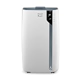 De'Longhi Pinguino PAC EX105 Mobiles Klimagerät mit EcoRealFeel-Technologie, 10.000 BTU/h, für Räume bis 100m³, Entfeuchtungs- & Ventilationsfunktion, 24h-Timer, Energieeffizienzklasse A+++, Weiß