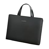 rockible Businesstasche, Notebooktasche, verstellbare Computertasche für Geschäftsreisen, Schwarz, Pu-Leder