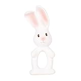 Tikiri 8571142 Naturkautschuk Beißring Havah, Hase, Babyspielzeug in Geschenkbox, für Babys und Kinder ab 0+ Monaten, 11cm Weiß