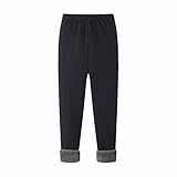 Coralup Mädchen-Leggings mit Fleece-Futter, Baumwolle, dicke warme Hose, 2–13 Jahre, Jeansschwarz, 8-9 Jahre