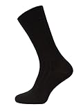 HomeOfSocks Ein Paar Bio Baumwoll Kamelhaar Basic Business Wollsocke - Extra Weich und Angenehmer Halt | Schwarz Gr. 39-42