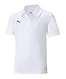 PUMA Unisex Kinder Teamliga Sideline Polo Jr Shirt, Puma White-puma Black, 164 EU