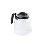 Fackelmann Kaffeekanne 1,5 l aus Glas, schwarz und transparent