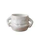 predolo Kreative Keramik-Kaffeetasse, Milch-Teetasse, Geschenk, Neuheit mit Griffen, langlebig, dicker Bauch, lustig für Schule, Pub, Restaurant, Büro, A