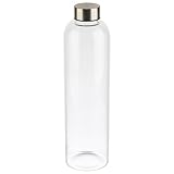 APS 66909 Trinkflasche/Glasflasche, 7,5 x 7,5, Höhe 28,5 cm, Ø 7,5 cm, 1 Liter, transparent