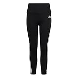 adidas Mädchen Essentials AEROREADY 3-Stripes Tights, Black/White, 152