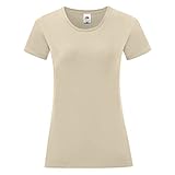 Fruit of the Loom T-Shirt für Damen, beige, M