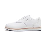 PUMA Damen Avant WMNS Golf Shoe, White-Deep Navy-Sand Dune, 42 EU