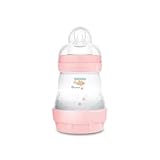 MAM Easy Start Anti-Colic Babyflasche (160 ml), besonders gut akzeptierte Milchflasche, Baby Trinkflasche mit Bodenventil gegen Koliken & Sauger Größe 1, 0+ Monate, Delfin