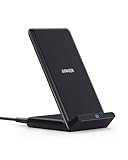 Anker 313 Induktive Ladestation, Qi-zertifiziert, Geeignet für iPhone 16 / 15 / 15 Pro / 15 Pro Max, SE (2020), 13 / 13 Pro / 13 Pro Max, XR,10W Schnellladefunktion für Galaxy S22 (Ohne Netzteil)