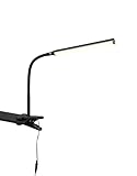 lightling LED Klemmleuchte Nella, Sensordimmer, On/Off Touch Funktion, flexibel verstellbar, IP20 Indoor, Breite 35 cm, Höhe 38 cm, schwarz matt