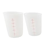 ABOOFAN 2st Sichtbarer Messbecher Weiße Tasse Weißer Messbecher Tassen Messbecher Gießen Labor Messbecher Tasse Messen Rühren Gießen Messbecher Kochen Messbecher Für Flüssigkeiten