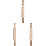 Rollholz for Kochen Oberfläche Pizza M Fondant Holz Küche cm Zubehör Griff Nicht Nudelteig Tragbares Gebäckwerkzeug for Kekse Kekse Kuchen Stick Er Backen Rollen (Color : Picture 1x2pc(Picture 1x3pcs,