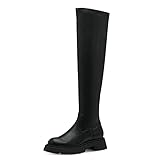 Tamaris Damen Plateaustiefel, Frauen Stiefel,Winterstiefel,Winterschuhe,uebergangsstiefel,uebergangsschuhe,Plateau-Boots,Black,40 EU