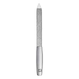 ZWILLING Saphir Nagelfeile (Grob- und feinkörnigen Feilenflächen zum Kürzen und Formen, Reinigungsspitze), Premium, Silber, 130 mm