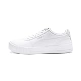 PUMA Damen Carina L Sneakers, Puma White-Puma White-Puma Silver, 39 EU