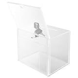 SHOWERORO Klare Acrylbox Abschließbare Wahlurne Mit Schloss Transparente Multifunktionale Spendenbox Vorschlagsbox Für Büro Und Veranstaltungen