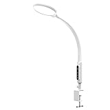 10000 Lux Tageslichtlampe Schreibtisch & Clip-Licht, ALBINA UV-freie Schwanenhals Lichttherapie Lampe mit 5-Stufig Helligkeit, Lichttherapie Lampe für Büro/Haus