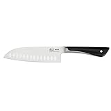 Jamie Oliver by Tefal K26715 Santokumesser 16,5 cm, hohe Schneideleistung, unverwechselbares Design, widerstandsfähige und langlebige Klingen, Edelstahl, schwarz