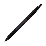 rOtring 600 3-in-1-Schreibgerät mit Kugelschreiber und Druckbleistift | Kugelschreiber mit 2 feinen Spitzen (schwarze und rote Tinte) | 1 Druckbleistift mit Spitze (0,5-mm-Mine) | Schwarz