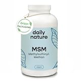 dailynature MSM Kapseln hochdosiert | 1600 mg MSM Pulver pro Tagesdosis | 365 Kapseln | Nahrungsergänzungsmittel mit Methylsulfonylmethan | vegan & ohne Zusätze | glutenfrei | laktosefrei