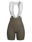 LAMEDA Fahrradhose Damen Gepolsterte Kurz Trägerhose Fahrrad Sommer Bib Shorts Atmungsaktiv Elastisch Radhose mit Sitzpolster für Radfahren Rennrad Grau M