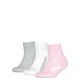 PUMA Unisex Kinder Puma Kids' Bwt Quarter (3 Pack) Socks, Pink / Grey, 31-34 EU