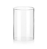 Glaszylinder ohne Boden für Windlicht | Verschiedene Größen von Varia Living | auch als Ersatzglas | für draußen und innen | offenes Glasrohr groß | transparent (Ø 10 cm | H 15 cm)