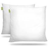 Beautissu Allergiker Kopfkissen 80x80 cm 2er Set – Mikrofaser Steppkissen 800g Weiche Füllung – 60° Waschbares Schlafkissen Oeko-TEX – Kissen 80x80 Pillow 80x80 – Sofa Deko Kissen Bett BeauNuit UK